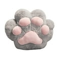 thumbnail image 2 of Cojín con forma de pata de gato, manta con forma de pata de gato, cojín decorativo con forma de pata de gato, regalo de cumpleaños, cojín de oficina, sofá Gris, 2 of 9