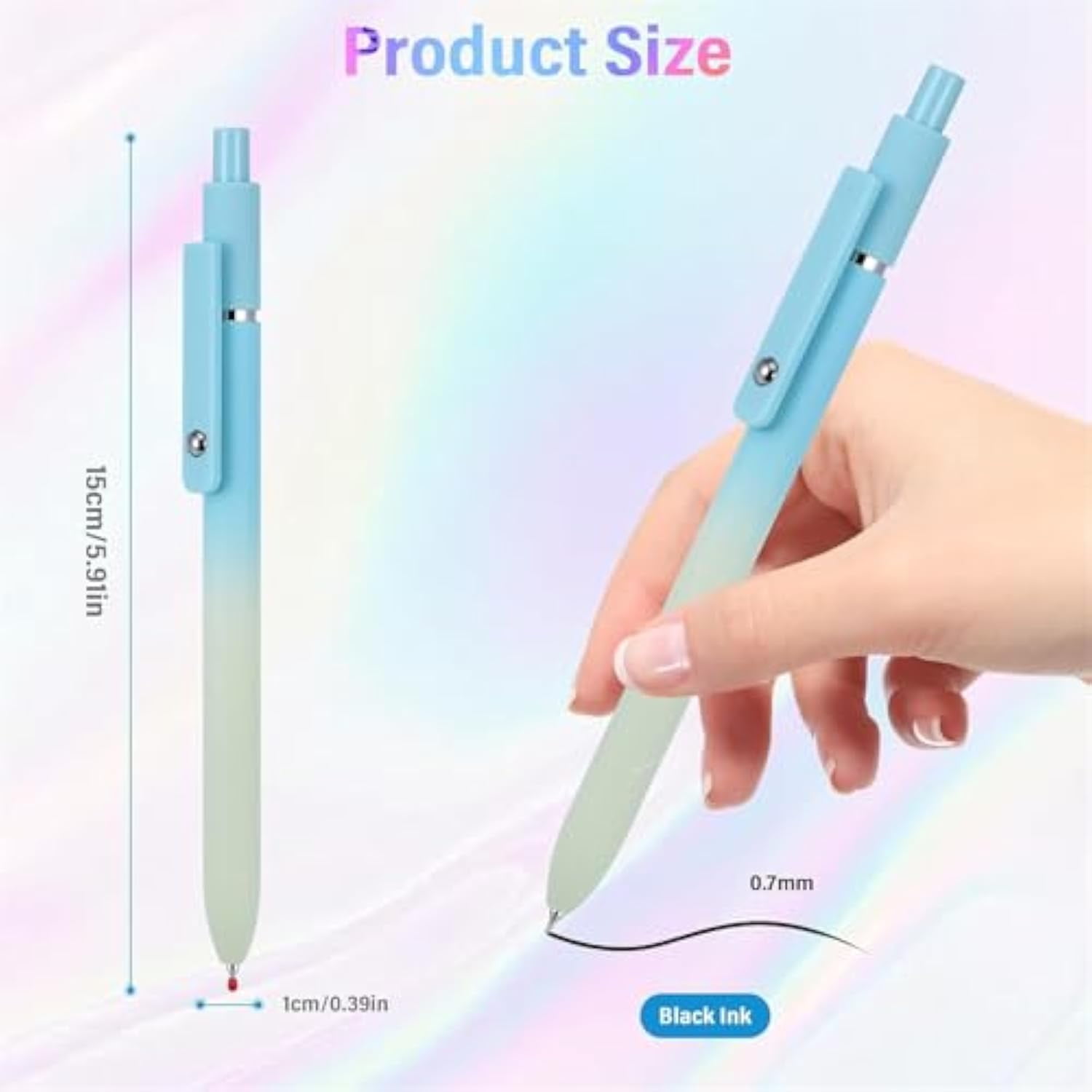 2025 New Emboadlie 5 Pcs Gel Ink Pens,Gettoreach Gel Ink Pens,0.7mm Medium Tip Black Ink Roller Ball Pen, Quick Drying Pen For Smooth Writing (10pcs)