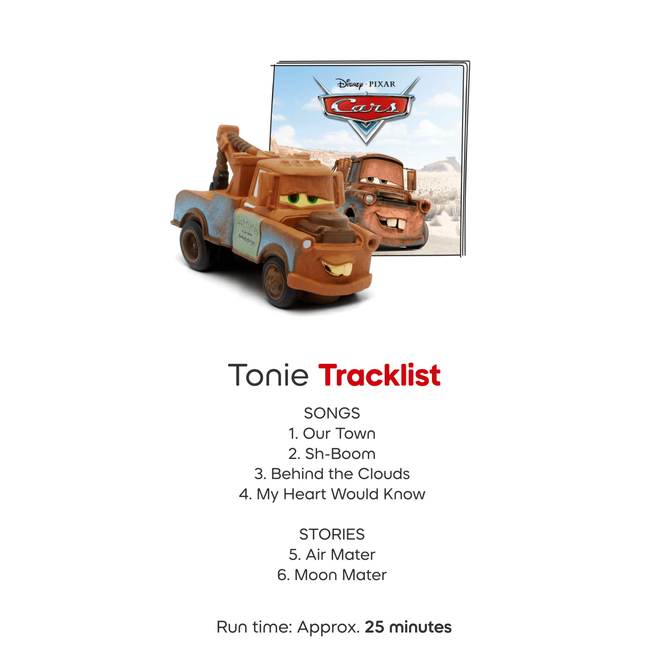tonies Disney Pixar Lightning McQueen & Mater Audio Play Figurine 2-Pack, Age Group 3+