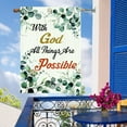 thumbnail image 7 of Religious Garden Flags Christian Jesus House Flag Spring Summer Flags for Outdoors 28x40 Double Sided Inspirational Flags with God All Things are Possible Flag for Outside, 7 of 7