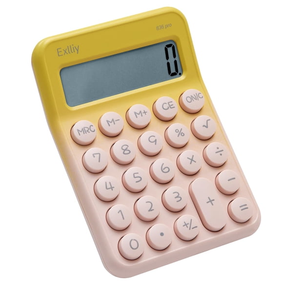 Calculadora Exlliy de Escritorio Pequeña Rosa con Pantalla LCD de 8 Dígitos