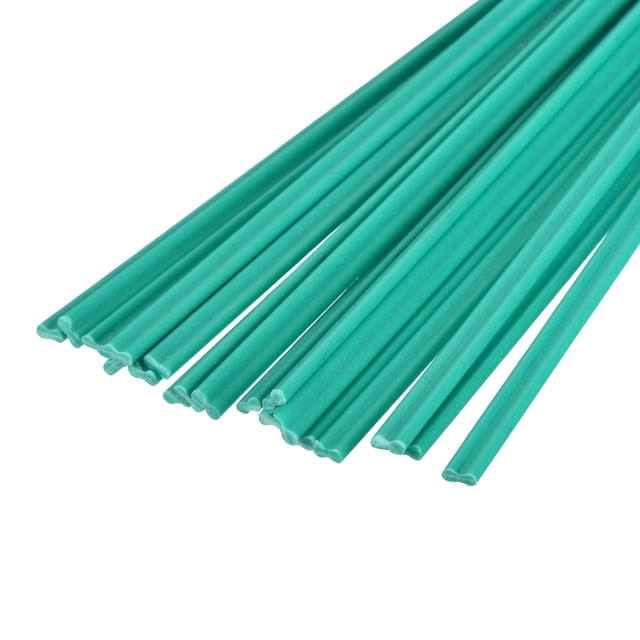 20 piezas de varillas de soldadura de plástico de 8 pulgadas, tiras de soldadura de PVC para soldador de plástico, parachoques de automóvil, verde