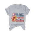thumbnail image 1 of Blusas de Manga Corta para las Mujeres Divertido Impreso Cuello Redondo Tee, Vintage Humor Gráfico Blusas de Primavera para las Mujeres, 1 of 4