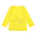 thumbnail image 4 of Camisetas de manga larga con estampado de hojas de elefante de dibujos animados para niños y niñas (amarillo 3-4 años) Likrtyny Para estrenar, 4 of 6