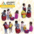 thumbnail image 4 of Maleta de viaje infantil Armored Travel Maleta de viaje niñas niños carry-on mochila rígida con ruedas 16' kínder Preescolar usos múltiples Edades 2 a 6 años Pájaro, 4 of 9