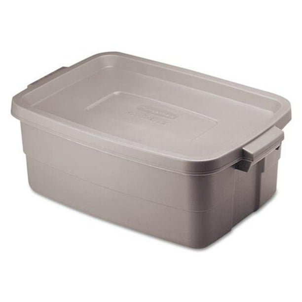 Rubbermaid 2214TPSTE 10 Gallon Roughneck Storage Box, Gray Walmart