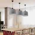 thumbnail image 6 of Drum Lampshades, Kvago Linen Lamp Shade, E27 Light Cover Replacement for Chandeliers Table Floor Lamp Kitchen Light Fixtures (Gray, 11.81''Top x 11.81'' Bottom x 7.87'' High), 6 of 8