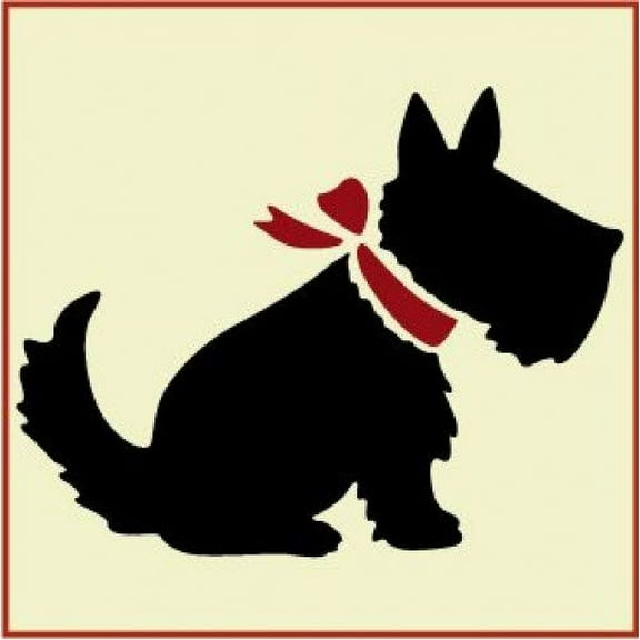Scottie 1 Stencil - Dog Cat Feline Silhouette Dog Cat Animal Lover DIY Template Reusable Laser Cut Mylar Template for Painting Home Decor DIY Crafts - The Artful Stencil