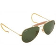 thumbnail image 6 of Ray-Ban Men's Outdoorsman RB3030-L0216-58 Gold Aviator Sunglasses, 6 of 7