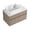32" Bouguer Walnut Vanity PVC Flat Panel Ceramic Art Sink, variant on LHSHID 32 Inch Wall-Mounted Bathroom Vanity,2-Soft Close Doors and 1-Drawer,KD-Packing,Particle Board(Vanity Only,Without Sink)