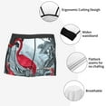 thumbnail image 3 of Yiaed Flamingo On The Jungle Print Men's Soft Cotton Boxer Shorts Breathable Boxers Underwear Moisture-Wicking Underwear Stretch Boxer Briefs for Man-XX-Large, 3 of 5