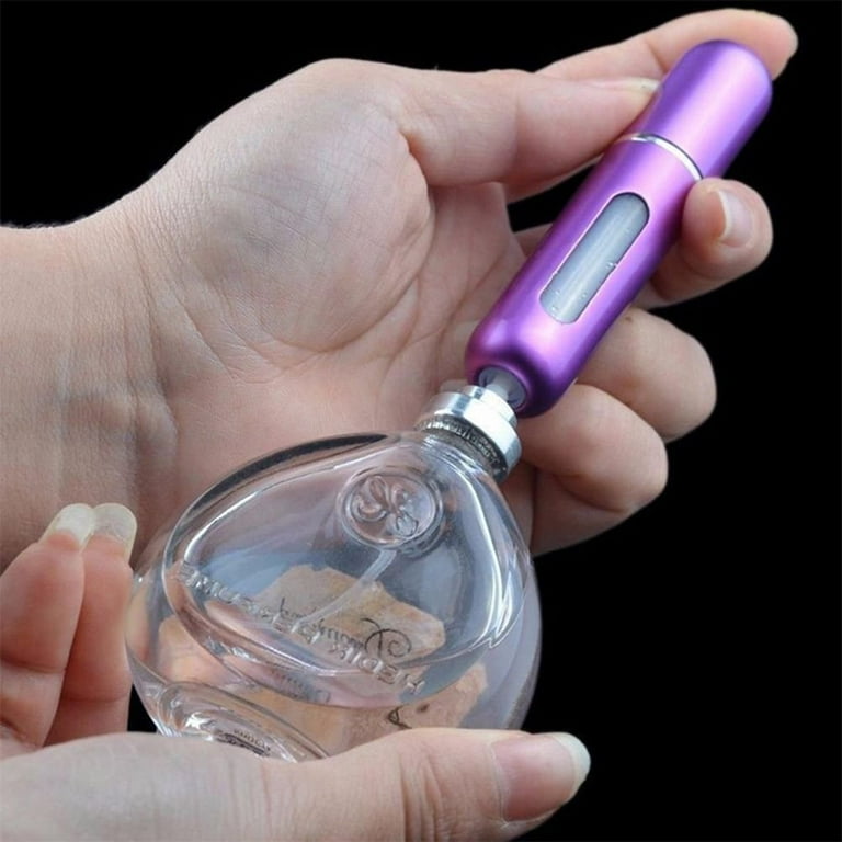 3Pcs 5ml Mini Refillable Travel Portable Perfume Atomizer Bottle Spray Pump  Case