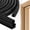 Black-20FT-Extra Thick D Shape, variant on D Shape Black-50FT Rubber Weather Stripping for Exterior Doors and Windows