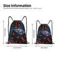 thumbnail image 3 of Bingfone Cosmic Red Sparkle Dice Drawstrings Backpacks Bags for Men Women Gym Drawstrings Bag-Small, 3 of 8