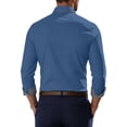 thumbnail image 4 of Iaqnaocc Dress Shirts for Men Long Sleeve Button Down Casual Formal Wrinkle-Resistant Stretch Slim Fit Shirts for Men Blue L, 4 of 4