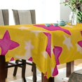 thumbnail image 5 of Yayeee Tablecloths 54" x 54" Rectangle Wrinkle Resistant Party Table Cover, Large Pink Stars, 5 of 8