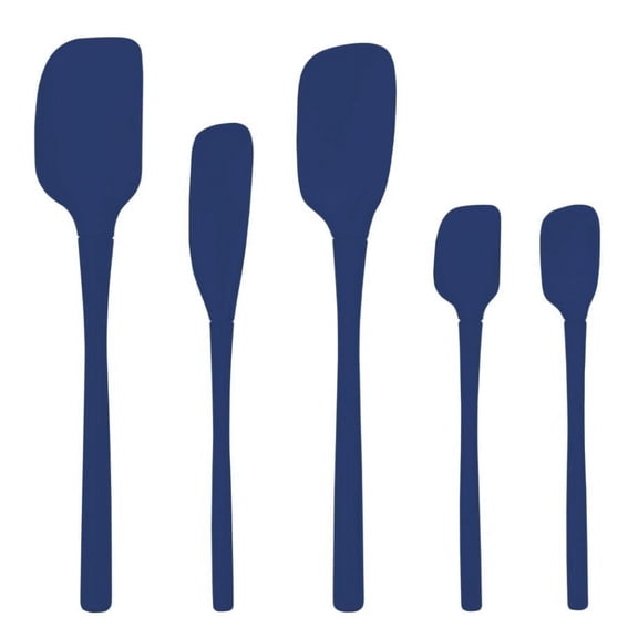 Tovolo Flex-Core Spatula All Silicone Set (Set of 5) - Deep Indigo