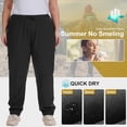 thumbnail image 5 of FEN AI Plus Size Pants for Women Black Cargo Pants Hiking Water Resistant UPF 50+ Joggers Sweatpants 5 Zipper Pockets XL, 5 of 7