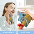 thumbnail image 7 of Farm Painting Washcloths, Soft and Absorbent Cotton Towel, 2 Pack 12 X 12 Inches Premium Quick Dry Face Towel Wash cloth, 7 of 7