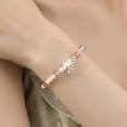 thumbnail image 2 of Pulsera de plata de ley S925 con forma de mariposa con pera sintética, 2 of 2