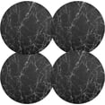 thumbnail image 2 of Coolnut Black Marble Texture Placemats for Dining Table, Heat-Resistant Round Place Mats, Anti-Skid Washable PVC Table Mats, 15.4" x 15.4" PVC Dinner Mats (6 Pack) Home Decor Gifts, 2 of 7