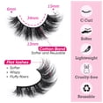 thumbnail image 4 of Mink Lashes Full Volume False Eyelashes 18mm Dramatic Faux Mink Eyelashes Natural Look Cat Eye Volume Eye Lashes Multipack, 4 of 13