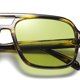 thumbnail image 2 of Gafas Impresión Leopardo Retro Trendy Gran Cuadrado () Verde, 2 of 9