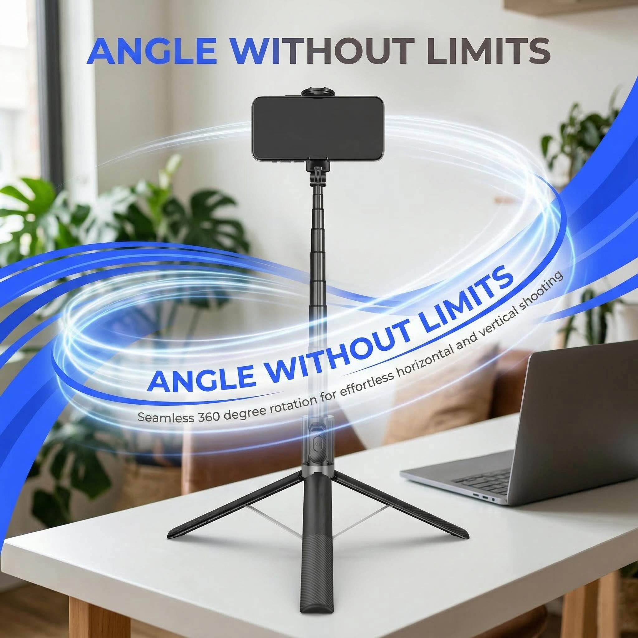 69-inch Multi-Function Smartphone Tripod and Selfie Stick (with Wireless Remote) — Ultra-Lightweight Telescopic Stand, Ideal for Streaming, TikTok, Zoom, and Vlogging