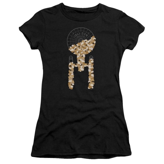 Star Trek Tribble Takeover Junior Women's Sheer T-Shirt Black