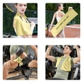 thumbnail image 4 of Serviette Rafraîchissante Séchage Rapide, Gaqring Serviette de Sport Super Absorbante pour la Course et le Basketball, Serviette d'Entraînement Portable en Polyester à Séchage Rapide avec Bracelet Anti-Transpiration 30x100cm, Jaune, 4 of 6
