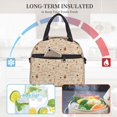 thumbnail image 4 of Uemuo Coffee Time Printed Lunch Bag Lunch Box Reusable Insulated Lunch Tote Bag, Leakproof Thermal Cooler Sack Food Handbags Case High Capacity, 4 of 5