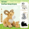 thumbnail image 5 of MaoGoLan 5pcs Goat Stuffed Animals 14.6'' Mommy Plush Goat with 4 Different Stuffed Goat Babies Inside, 5 of 8