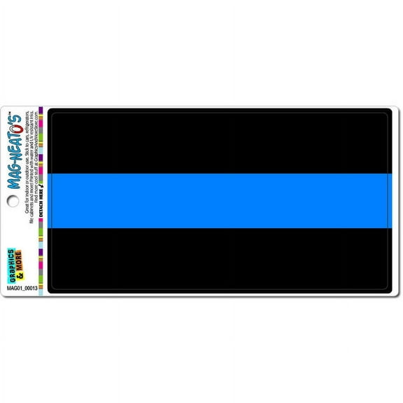 Thin Blue Line Police Officers Automotive Car Refrigerator Locker Vinyl Magnet