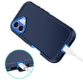 thumbnail image 5 of Petocase for iPhone 16 Plus Case,Shockproof Dust/Drop Proof 3 in 1 Full Body Rugged Heavy Duty Durable Cover,Navy Blue, 5 of 7
