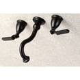 thumbnail image 2 of Kingston Brass KS3020KL Whitaker Two-Handle Wall Mount Roman Tub Faucet, Matte Black, 2 of 7