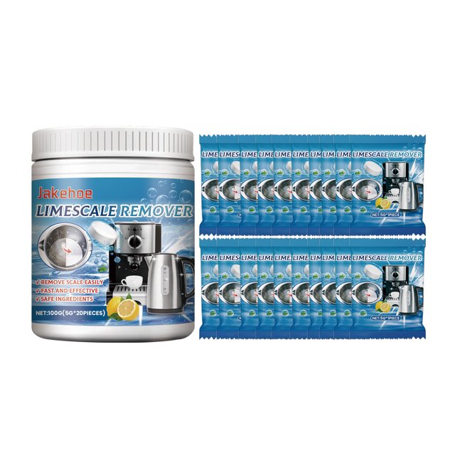 ¡Gran oferta! Tabletas efervescentes limpiadoras de cal, obtienen una limpieza profunda que elimina el olor, el calcio, la cal y las marcas de agua dura, 20 piezas