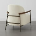 thumbnail image 5 of CHITA Modern Upholstered Faux Sherpa Chair with Wood Arms&Metal Legs, 5 of 7