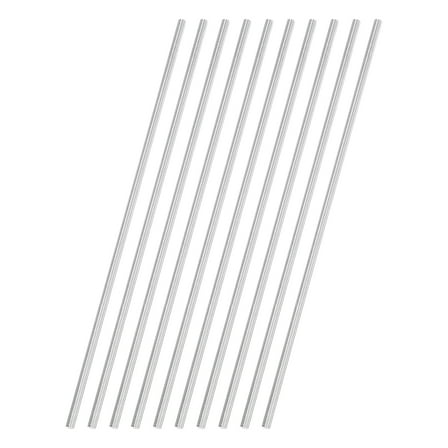 Uxcell 10Pack Round Steel Rods, 2.1mm x 100mm SKD11 Steel Solid Lathe Bar Stock Tool