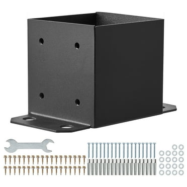 KFFKFF 4 Pack 6x6 Post Base Brackets Heavy Duty Wood Post Fence Post Anchor