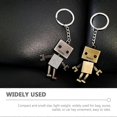 thumbnail image 3 of Key Chain Metal Robot Head Key Rings for Daily Use Assorted Color Durable Material 2Pcs, 3 of 3
