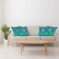 thumbnail image 4 of Ambesonne Teal Throw Pillow Cover 4 Pack, Tree with Shapes, 20", Petrol Blue Green, 4 of 7