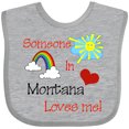 thumbnail image 3 of Inktastic Someone in Montana Loves Me Boys or Girls Baby Bib, 3 of 4