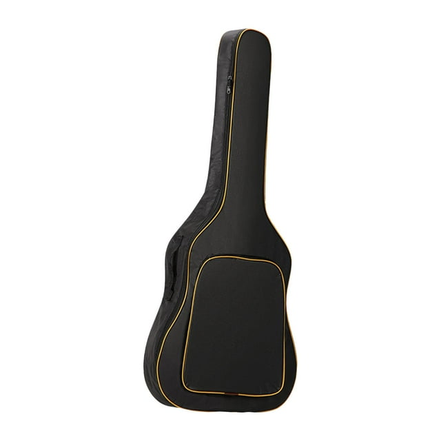 Funda acolchada para guitarra, mochila portátil, correa ajustable para el hombro con bolsillos delanteros, estuche de transporte para guitarra Naranja