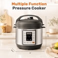thumbnail image 6 of edx 3 Quart Electric Pressure Cooker,Multi-Function Features Stainless Steel Pot with 8 Functional Modes & Programmable Timer, Silver, 6 of 10