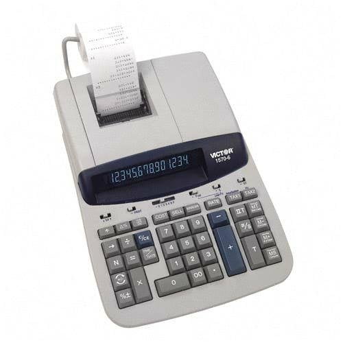 15706 TwoColor Ribbon Printing Calculator, Black/red Print, 5.2 Lines