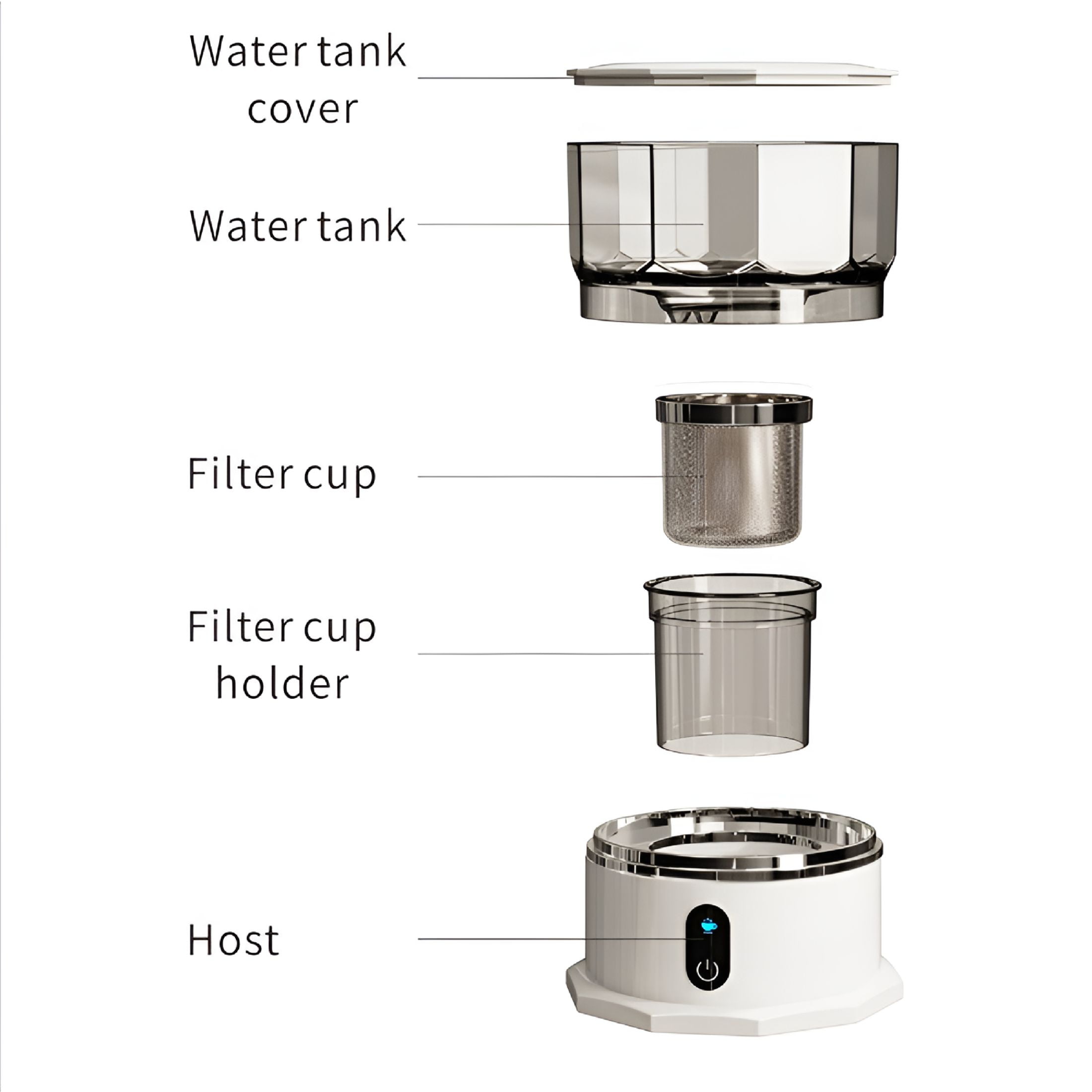HIBIBUD Mini Coffee Maker,Fully Automatic Hand Brewed Coffee,Small Drip Pot Extraction Coffee Machine,Lightweight Pod Coffee Machine Dry Battery Powered