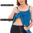 thumbnail image 3 of COMFREE Plus Size Camisole for Women with Build in Bra Adjustable Spaghetti Straps Yoga Top Flowy Tank Top Casual Cami (S-4XL), 3 of 6