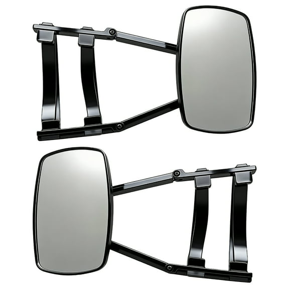 2PCS Extension Towing Mirror,Universal Clip-on Towing Mirrors Extended Mirrors for Towing 360 Degree Rotation Adjustable Towing Mirror,ABS Shell Caravan Towing Mirrors for Car, Trucks, RV, Trailer