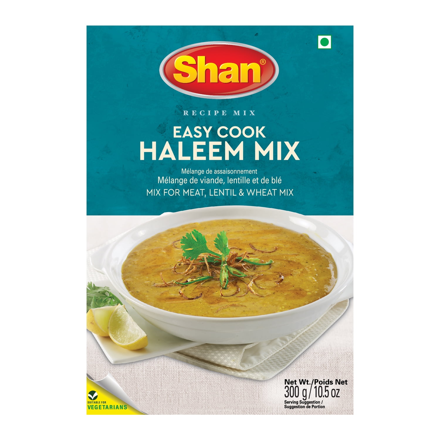 Shan Easy Cook Haleem Recipe Mix – 10.5 oz (300g) Spice Powder for Traditional Meat & Lentil Curry, Perfect for Halal Meat, Vegan Curry & Daal, 300gm