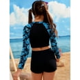 thumbnail image 6 of Happy Cherry Girls Long Sleeve Swimsuits Two Pieces Kids Rash Guard Bathing Suit Surfing Swimming Costume Modest Swimwear Summer 9-10 Years, 6 of 6